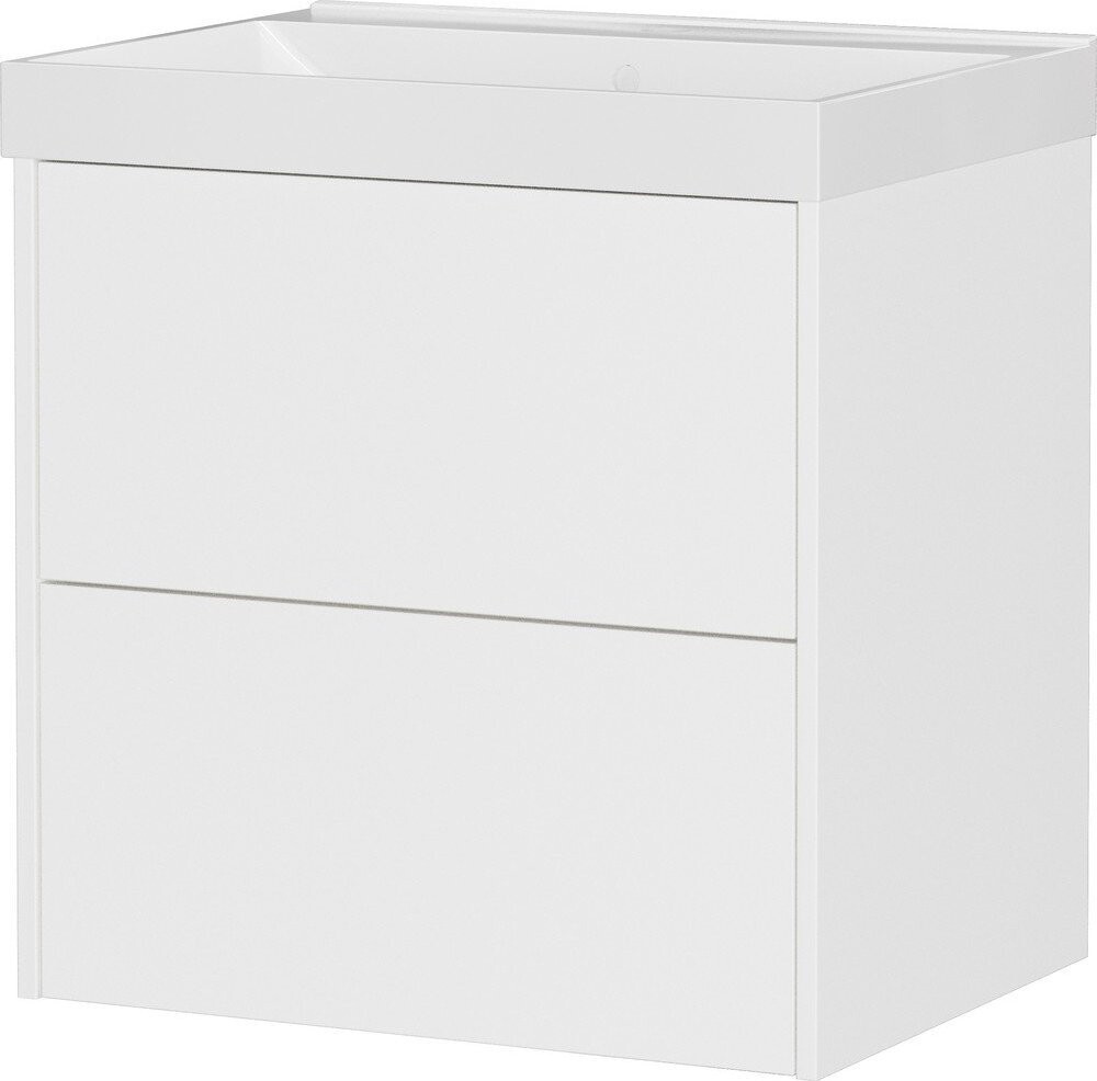 Bílá matná závěsná skříňka pod umyvadlo 61x65 cm Bodera – Germania