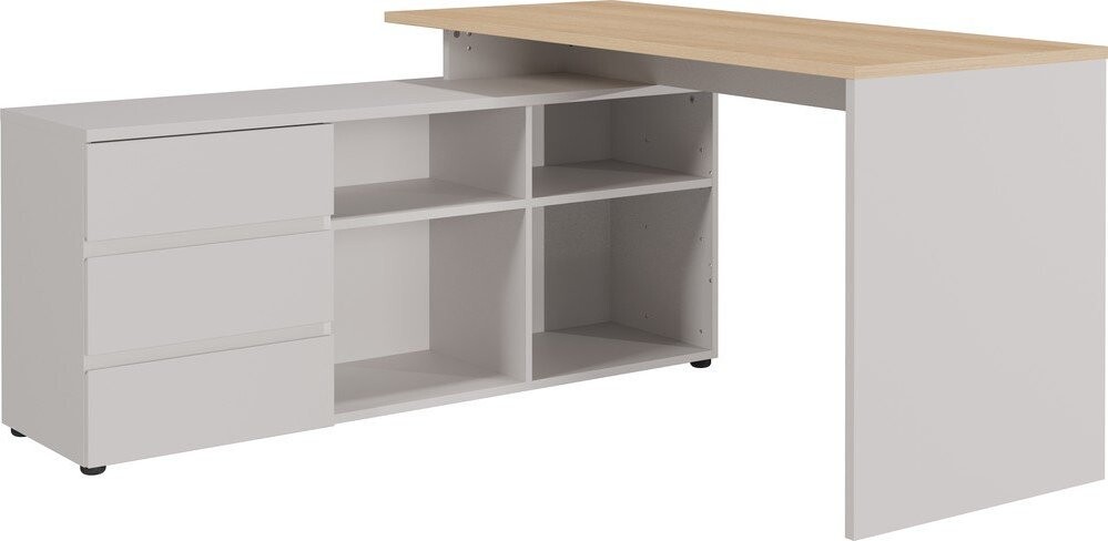 Rohový pracovní stůl s deskou v dubovém dekoru 145x146 cm Lissabon – Germania
