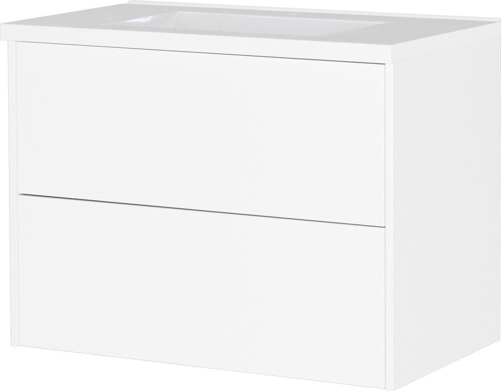 Bílá matná závěsná skříňka pod umyvadlo 81x61 cm Bodera – Germania