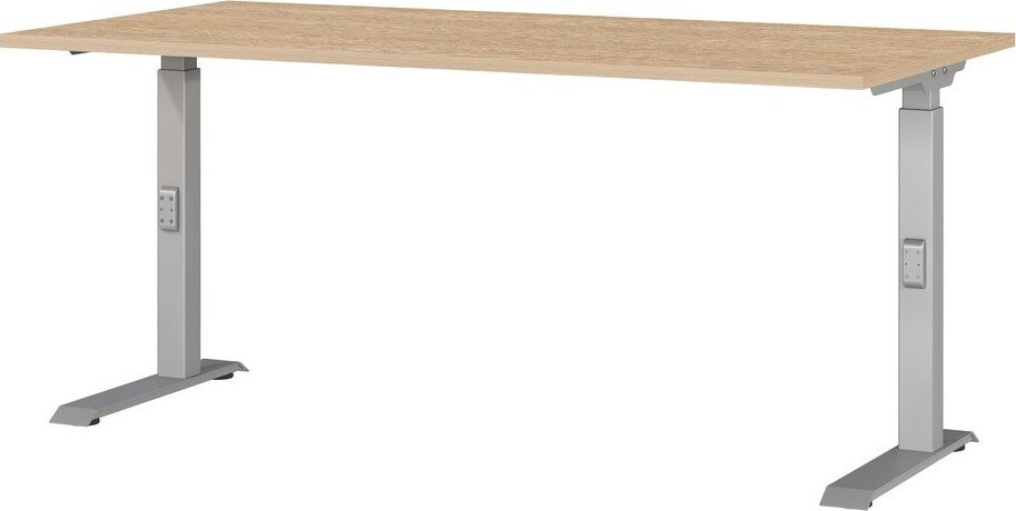 Polohovací pracovní stůl s deskou v dubovém dekoru 80x160 cm Downey – Germania