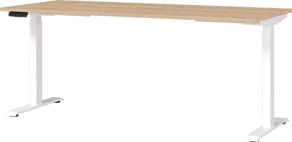Polohovací pracovní stůl s elektricky nastavitelnou výškou s deskou v dubovém dekoru 80x180 cm Jet – Germania