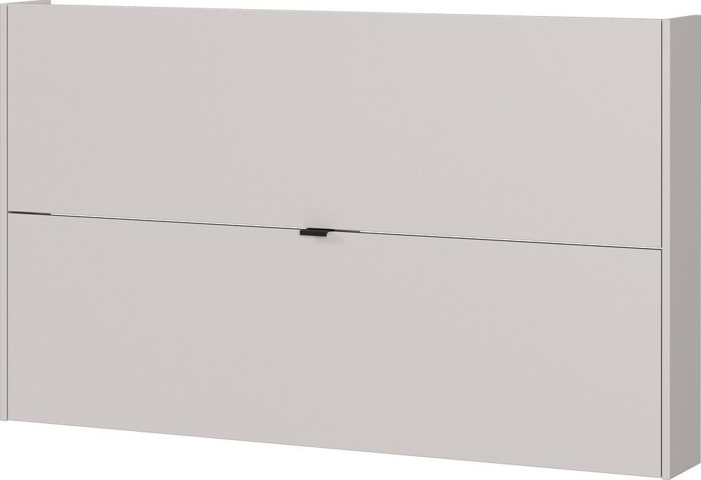 Krémový výklopný/závěsný botník v dekoru dubu 140x83x18 cm Ameca – Germania