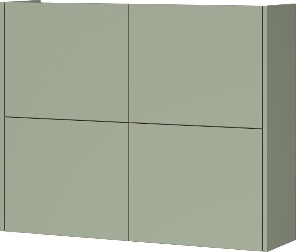 Šedozelená matná závěsná skříňka 97x79x27 cm Binetto – Germania