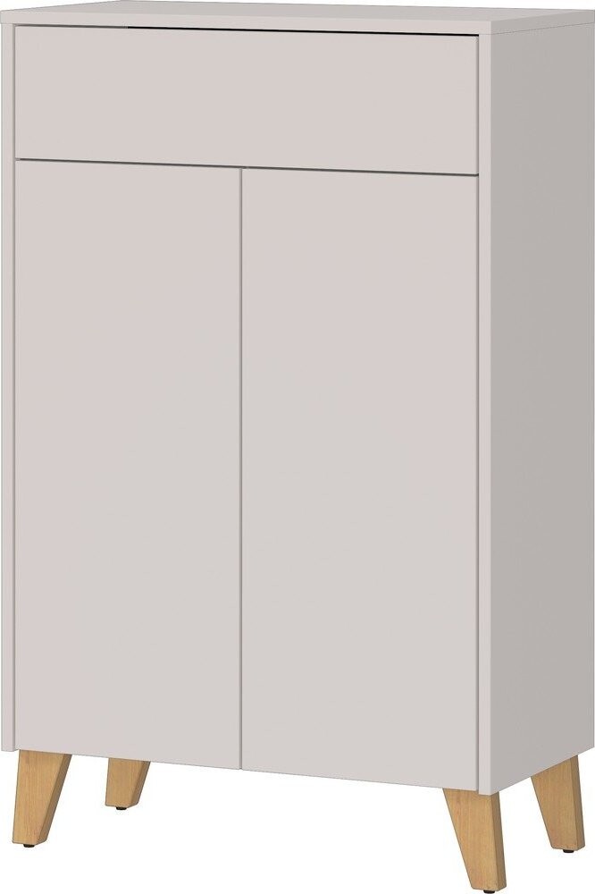 Krémová matná vysoká koupelnová skříňka 63x101 cm Arnea – Germania