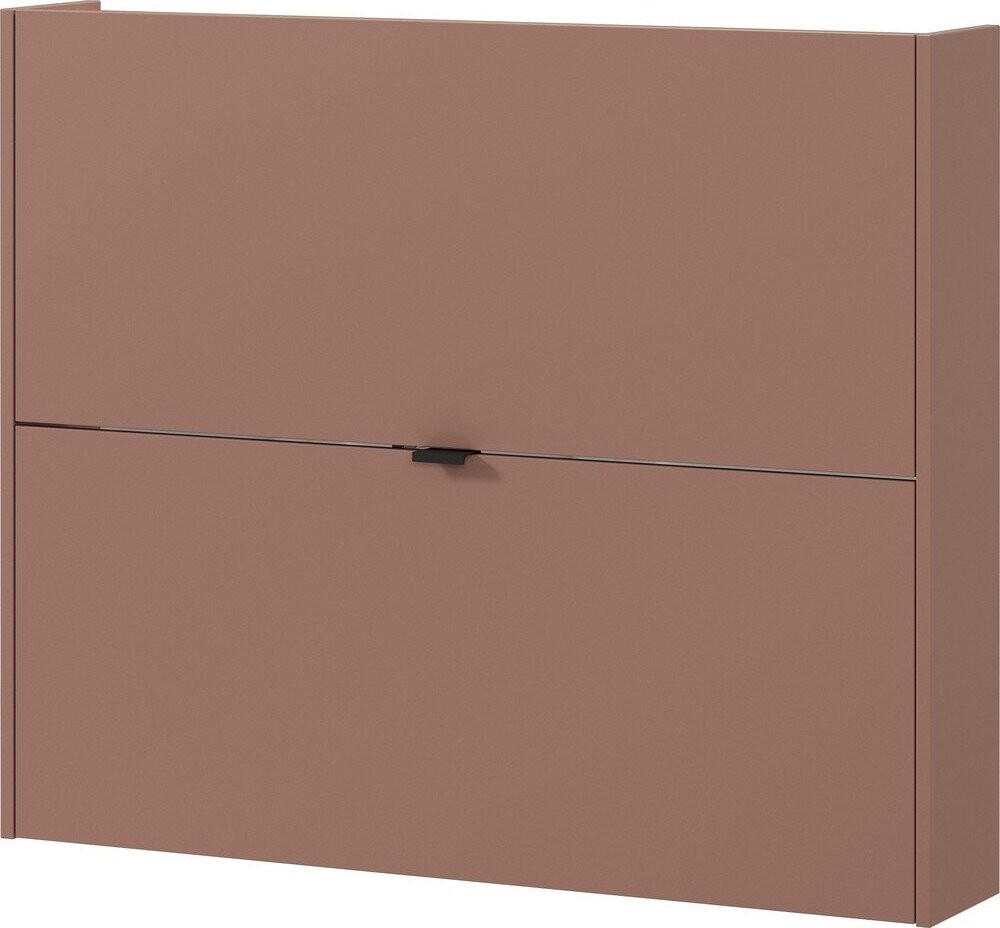 Hnědý výklopný/závěsný botník v dekoru dubu 100x83x18 cm Ameca – Germania