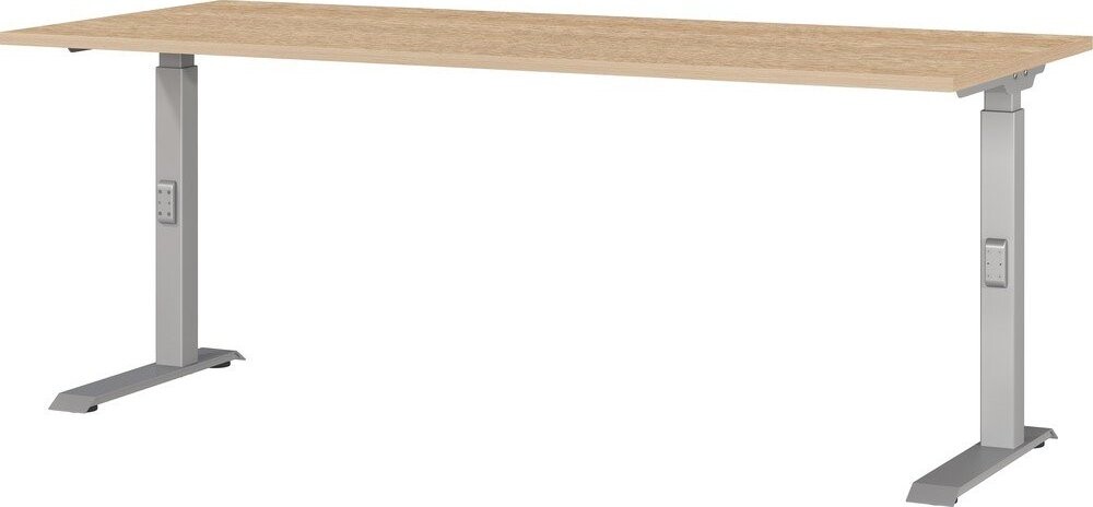 Polohovací pracovní stůl s deskou v dubovém dekoru 80x180 cm Downey – Germania