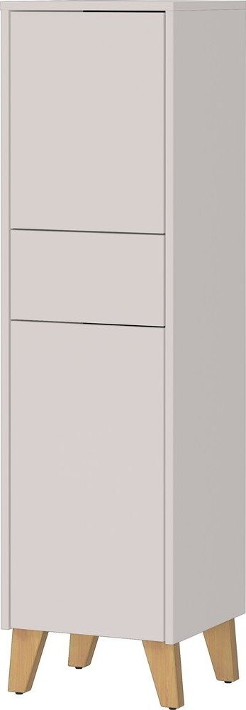 Krémová matná vysoká koupelnová skříňka 33x123 cm Arnea – Germania