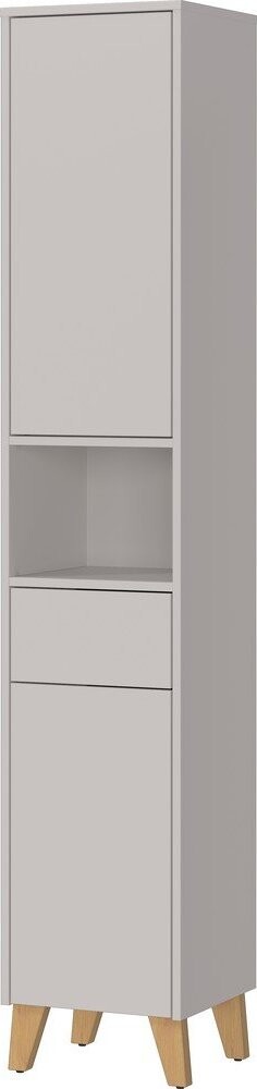 Krémová matná vysoká koupelnová skříňka 33x181 cm Arnea – Germania