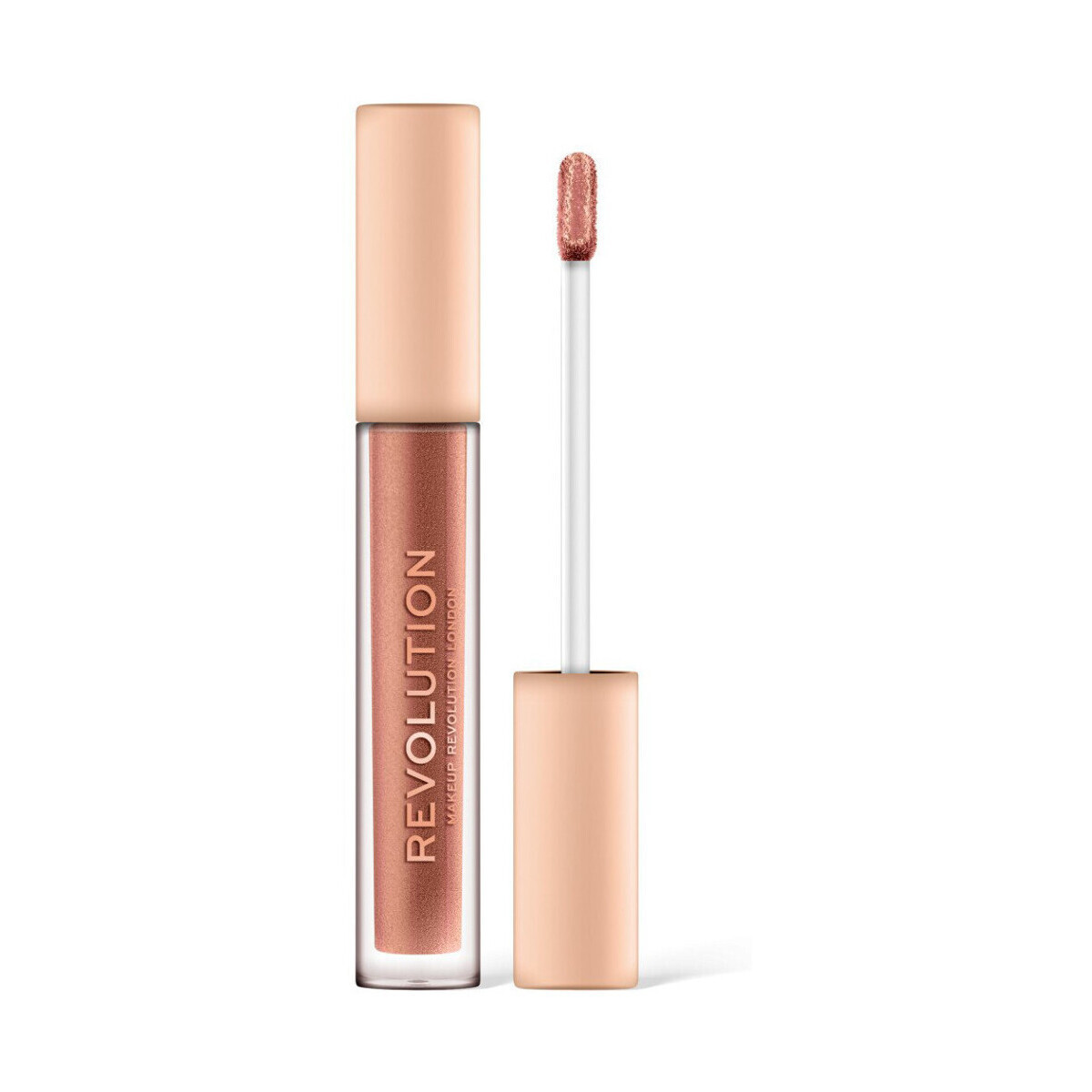 Makeup Revolution Metallic Nude Gloss Collection - Lingerie Hnědá