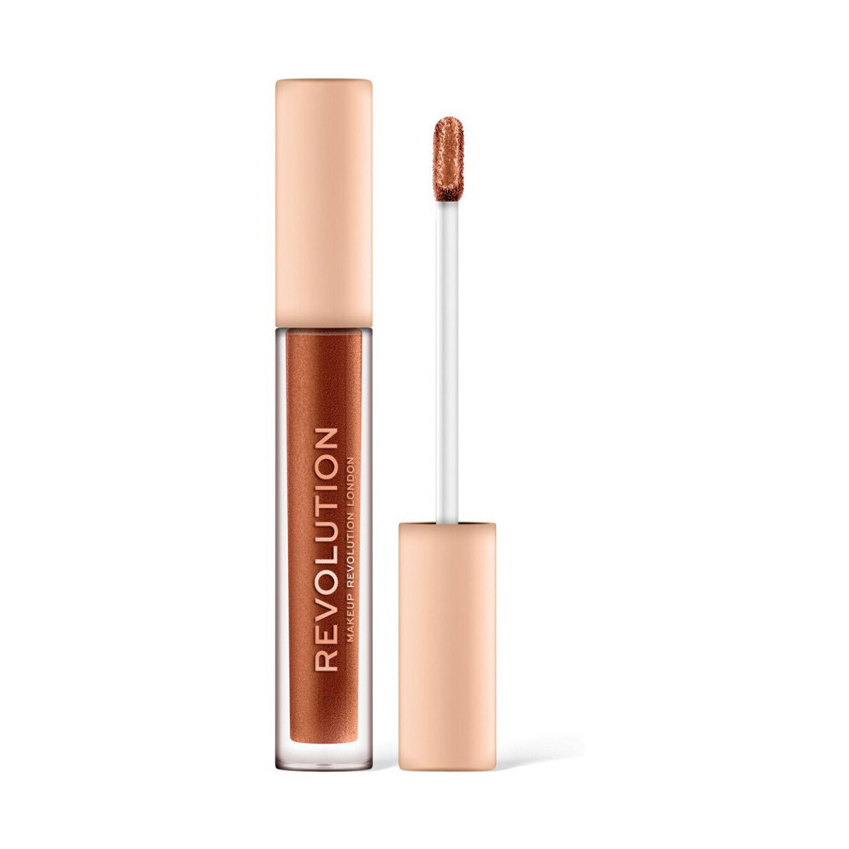 Makeup Revolution Metallic Nude Gloss Collection - Corset Hnědá