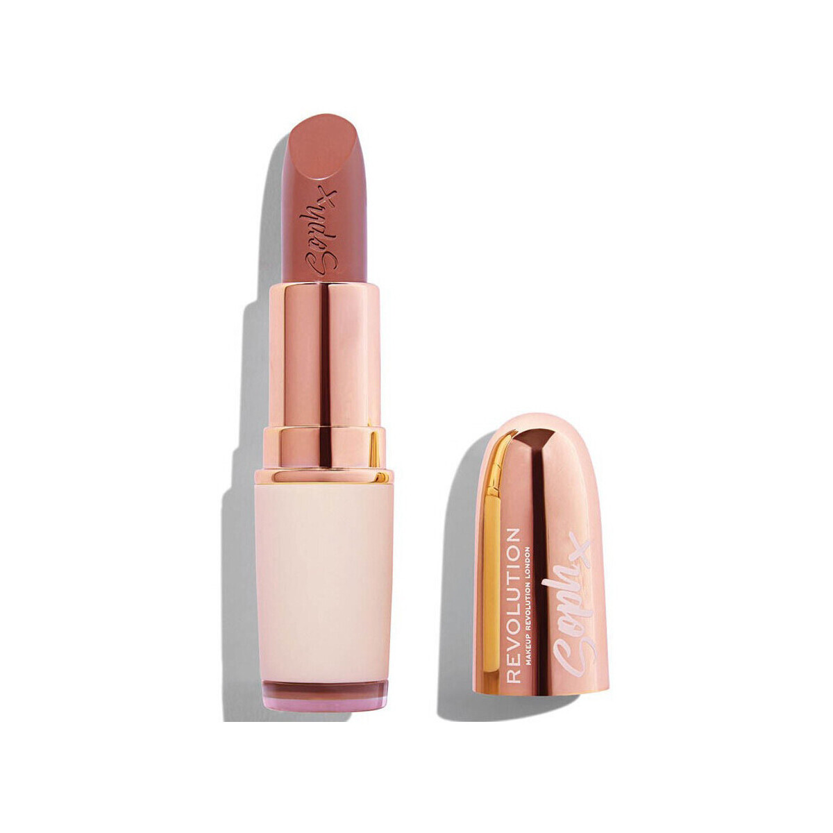 Makeup Revolution Lipstick Soph X - Cake Hnědá