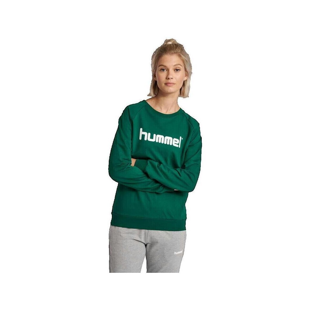 hummel  Sweatshirt  Go Logo Vert  Zelená