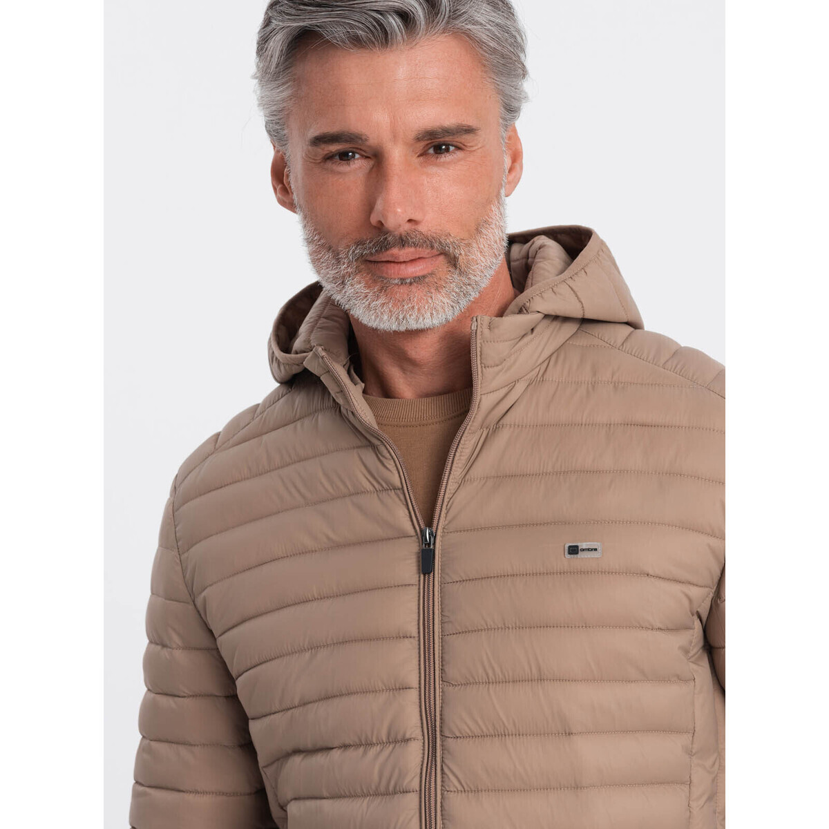 Ombre Pánský bomber Adresin camel Hnědá