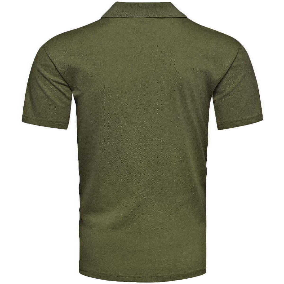 Recea  Pánské tričko s límečkem Gnoth khaki  Zelená