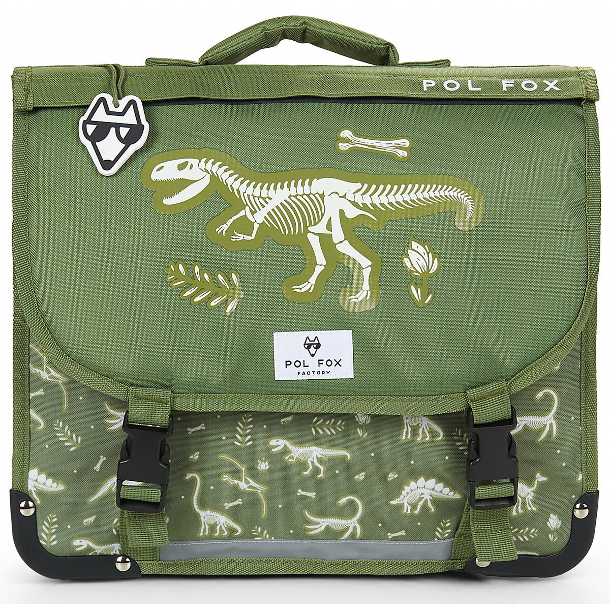 Pol Fox  CARTABLE 38 CM JURASSIC  Khaki