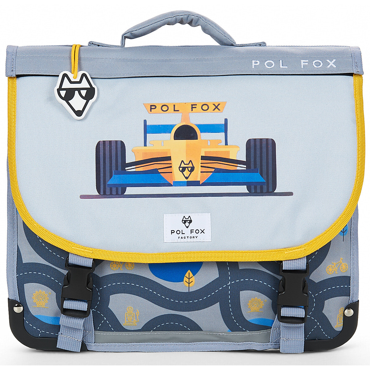 Pol Fox  CARTABLE 38 CM RACE  Šedá
