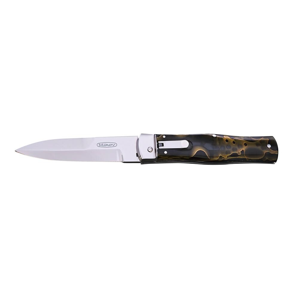 Nůž vyhazovací Mikov Predator 241-BRA-1/KP Raffir - hnědý-stříbrný