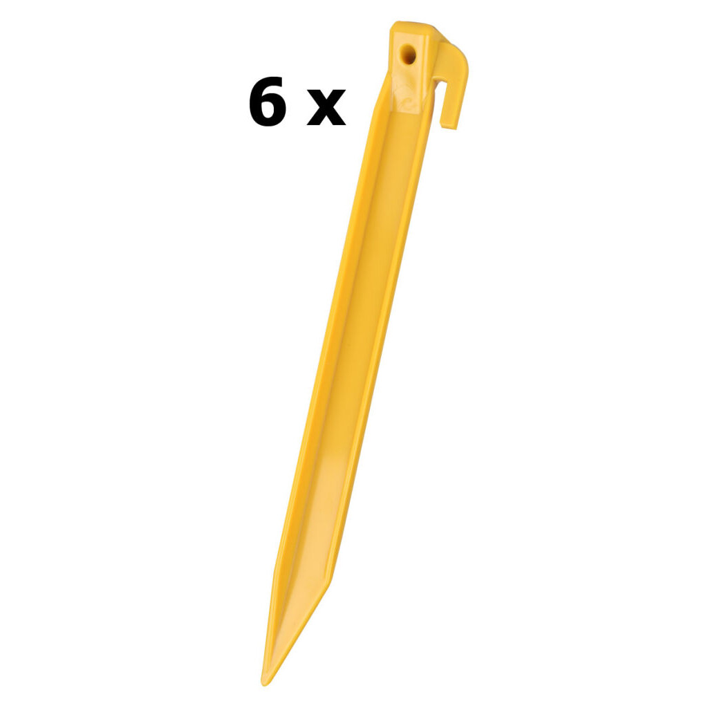 Stanové kolíky plastové Redcliffs 22 cm 6 ks - žluté