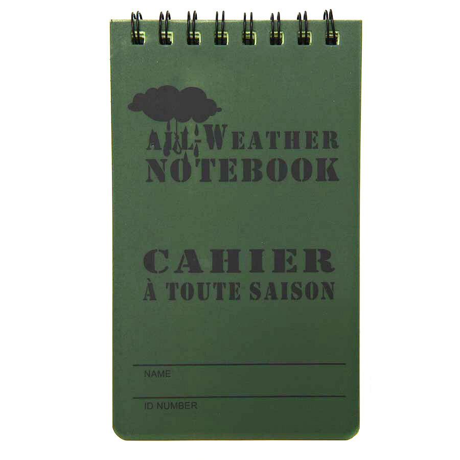 Blok voděodolný Fosco All Weather Notebook 13x8 cm - olivový