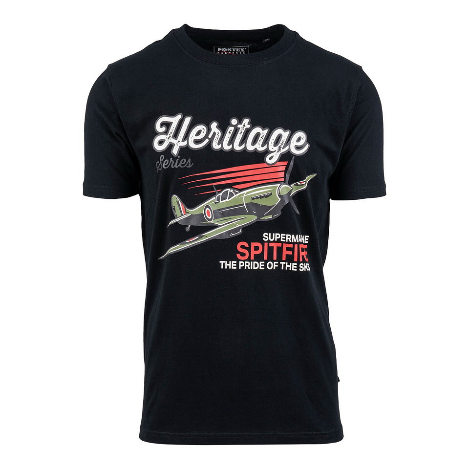 Tričko Fostex Spitfire Heritage - černé, S