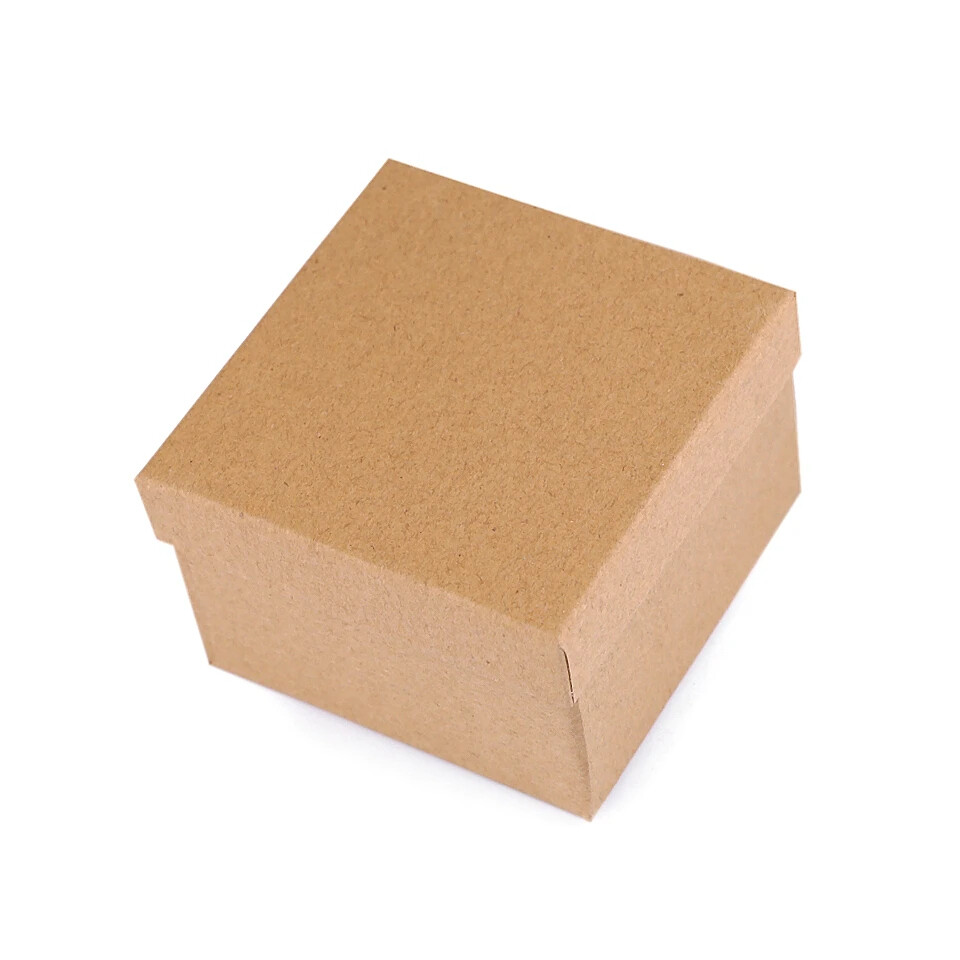 Krabička na šperky 9x9x6 cm - hnědá