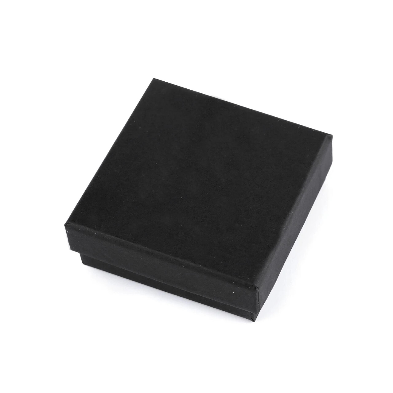 Krabička na šperky z pevného papíru 9x9x3 cm - černá