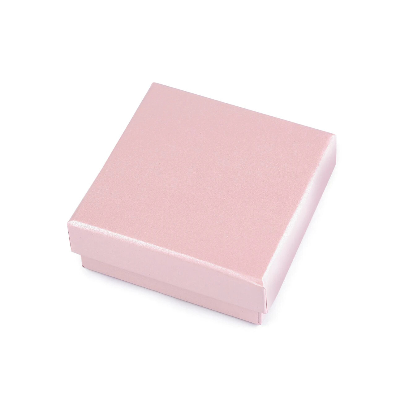 Krabička na šperky z pevného papíru 9x9x3 cm - růžová