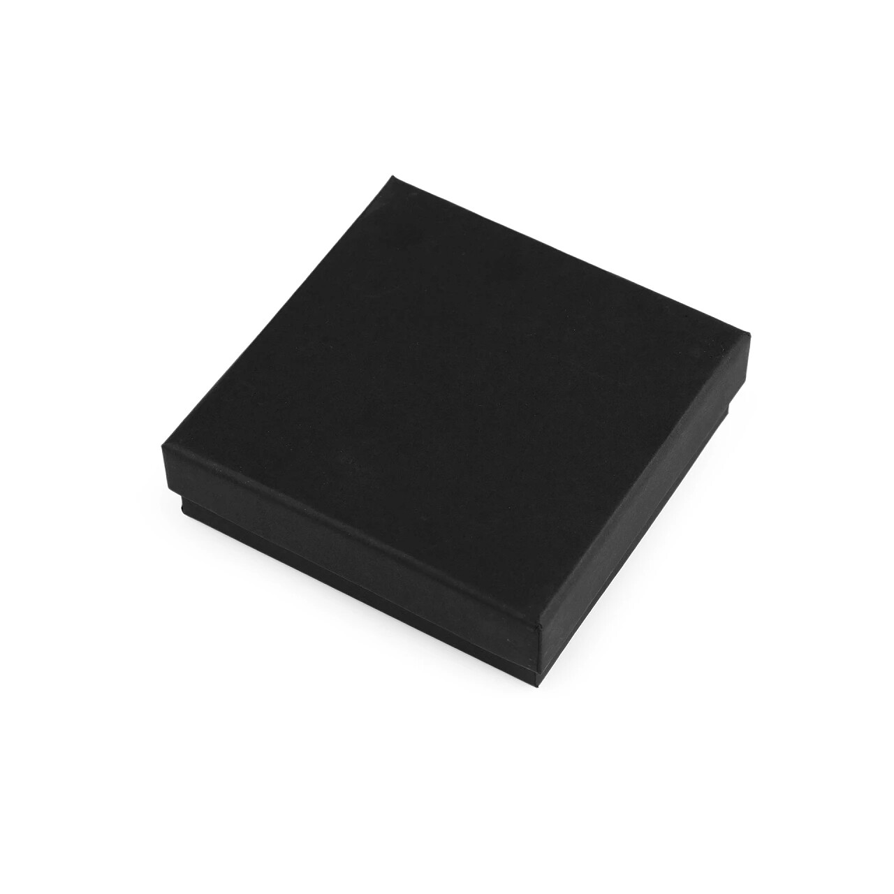 Krabička na šperky z pevného papíru 11x11x3 cm - černá