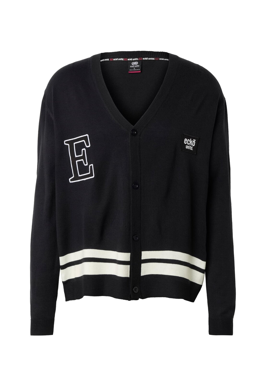 Svetr Ecko Unltd. College Stickjacken - černý-bílý, XXL