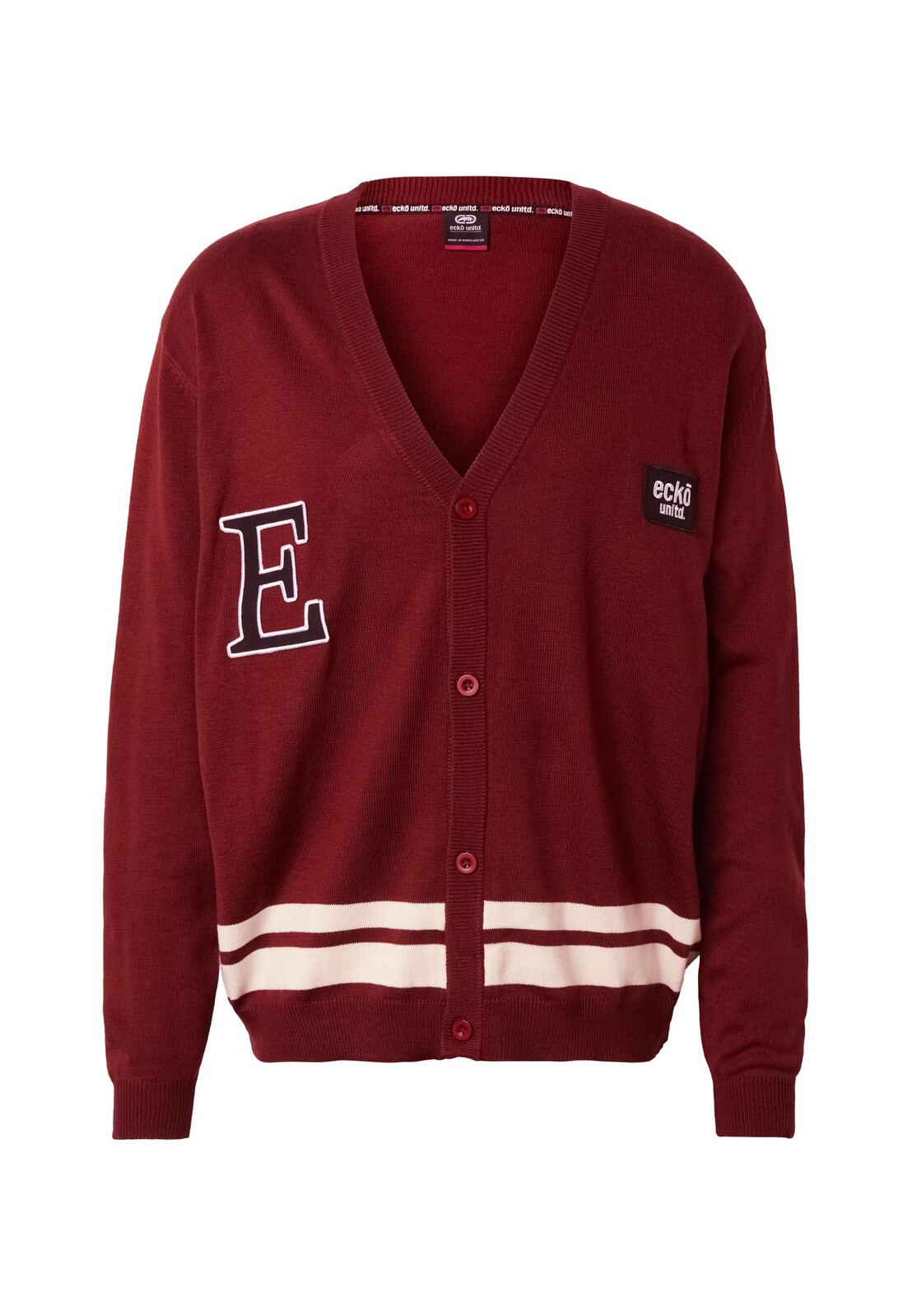 Svetr Ecko Unltd. College Stickjacken - červený-bílý, XXL