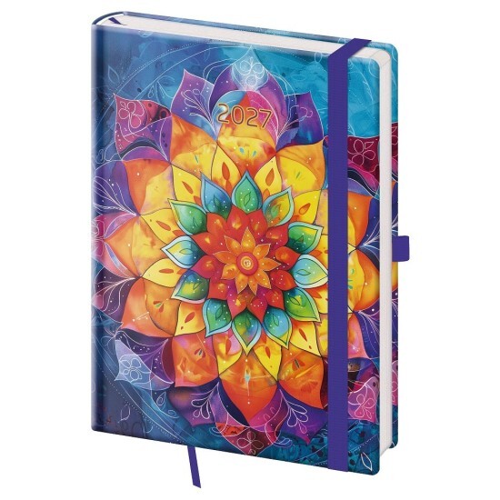 Helma 365 Týdenní diář A5 - Vario - Mandala s gumičkou - DVR423-17-27