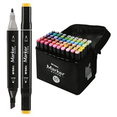 M&G Oboustranné fixy M&G - Marker - 60 ks v tašce - 090518