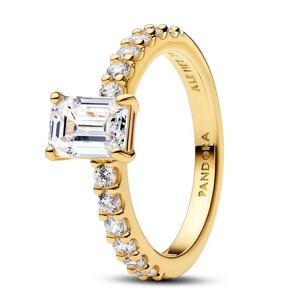Pandora Třpytivý pozlacený prsten Shine Timeless 164506C01 54 mm