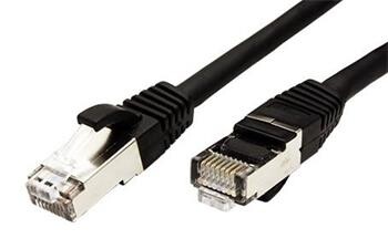 S/FTP patchkabel kat. 6, LSOH, 0,5m, černý