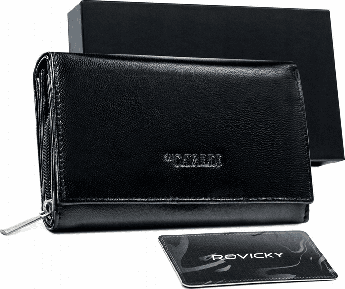 Cavaldi Černá peněženka se zadní kapsou M221 RD-21-GCL-0788 BLACK Velikost: ONE SIZE