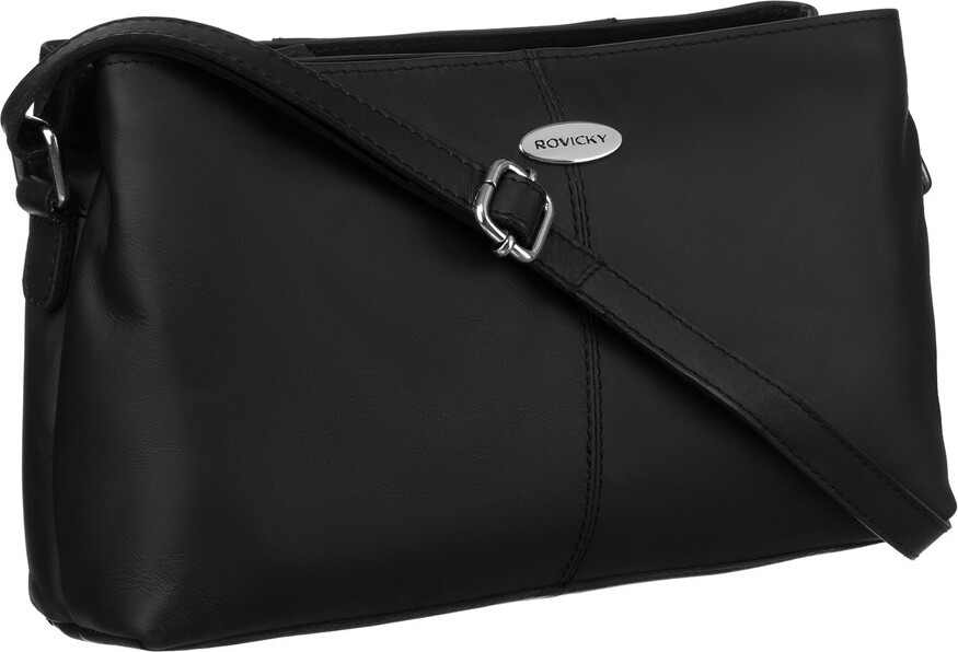 Rovicky Černá kožená malá messenger taška R-309-22-NS Velikost: ONE SIZE