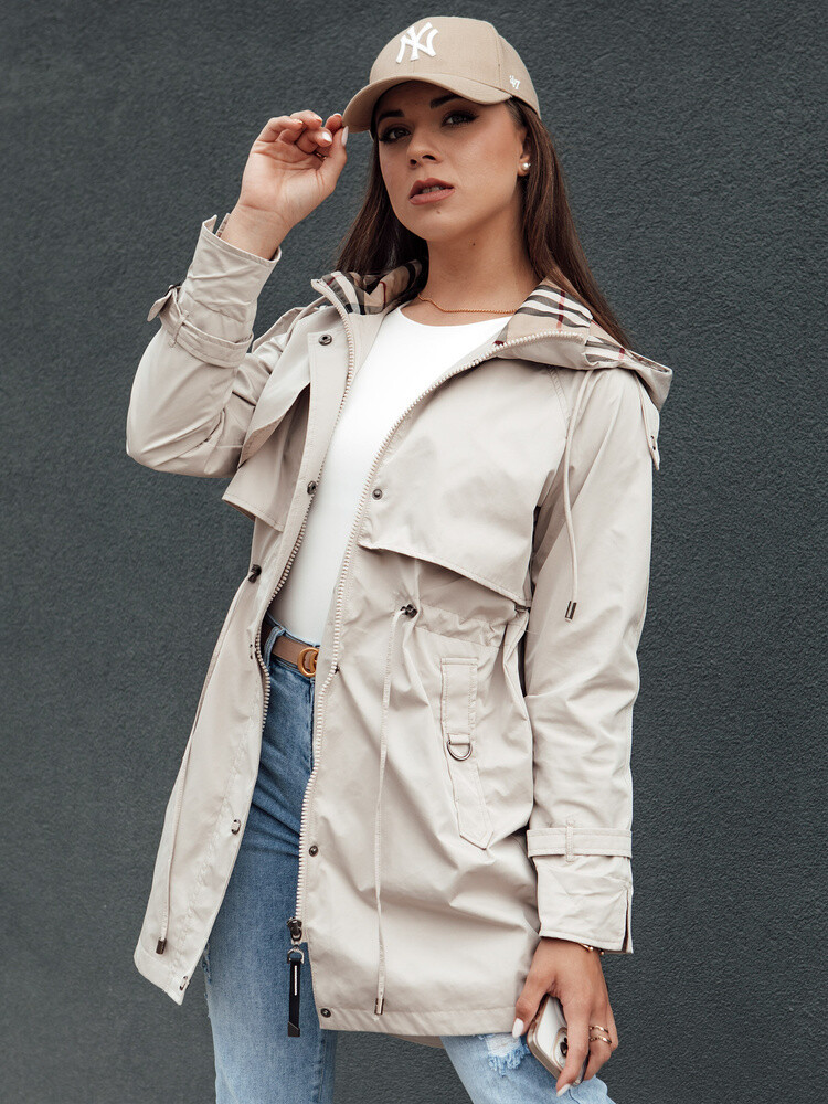 Dámská krémová parka FASHLOVE TY4393 Velikost: M