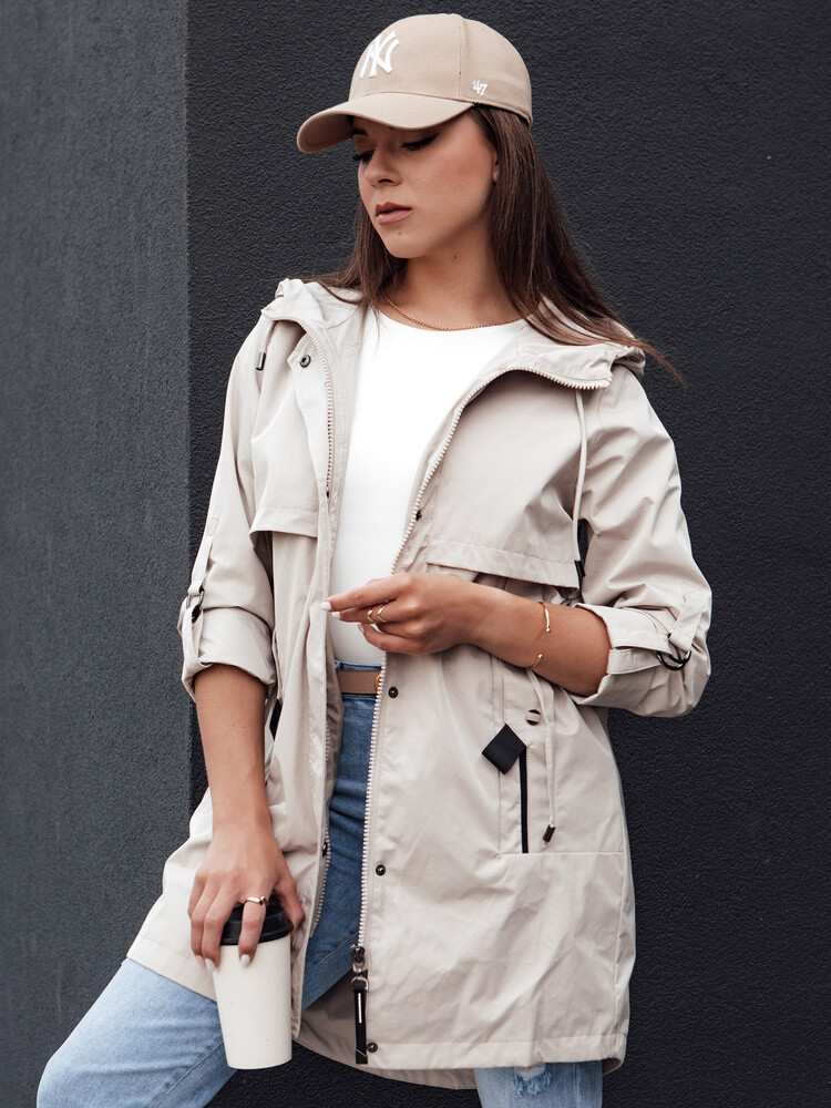 Světle šedá parka MEROY TY4394 Velikost: XL