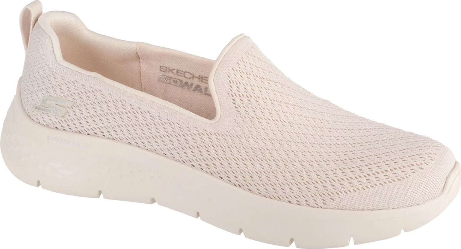 Pudrové dámské slip-on tenisky Skechers Go Walk Flex - Ocean Sunset 124819-NAT Velikost: 38,5