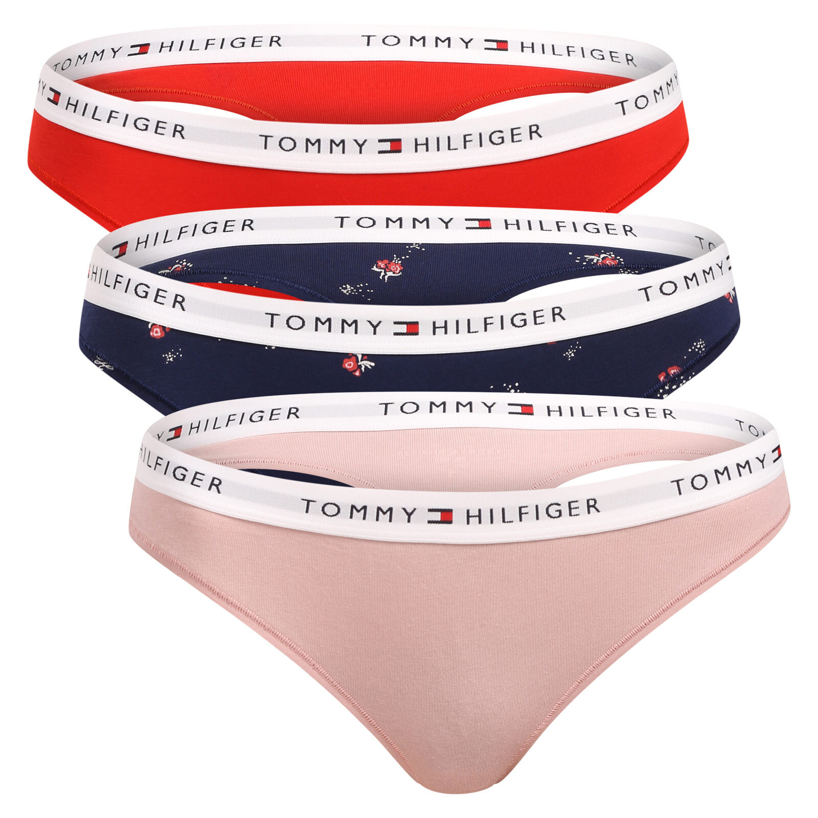 Poškozený obal - 3PACK dámská tanga Tommy Hilfiger vícebarevná (UW0UW05530 0SN) S
