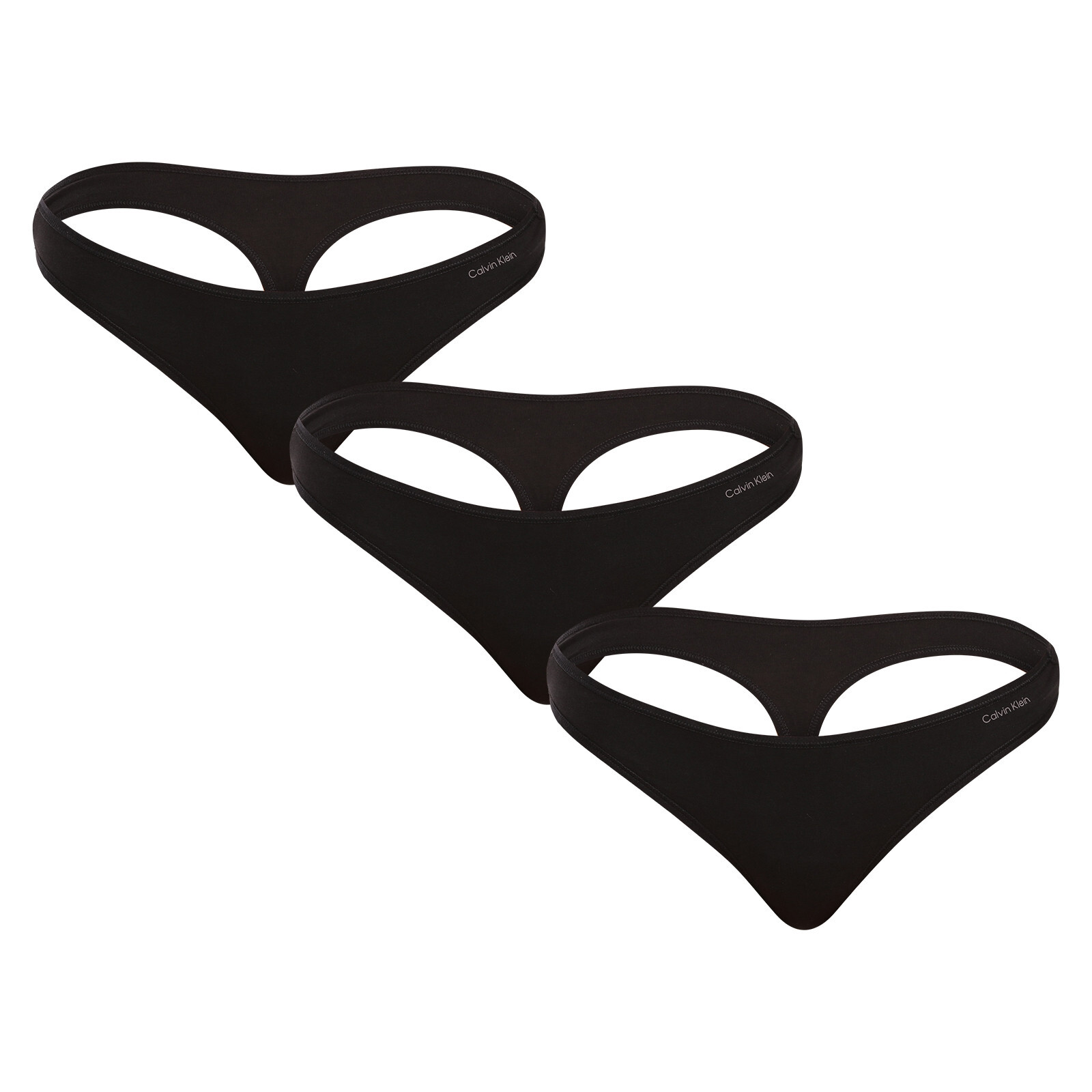 Poškozený obal - 3PACK dámská tanga Calvin Klein černá (QD5217E-UB1) M