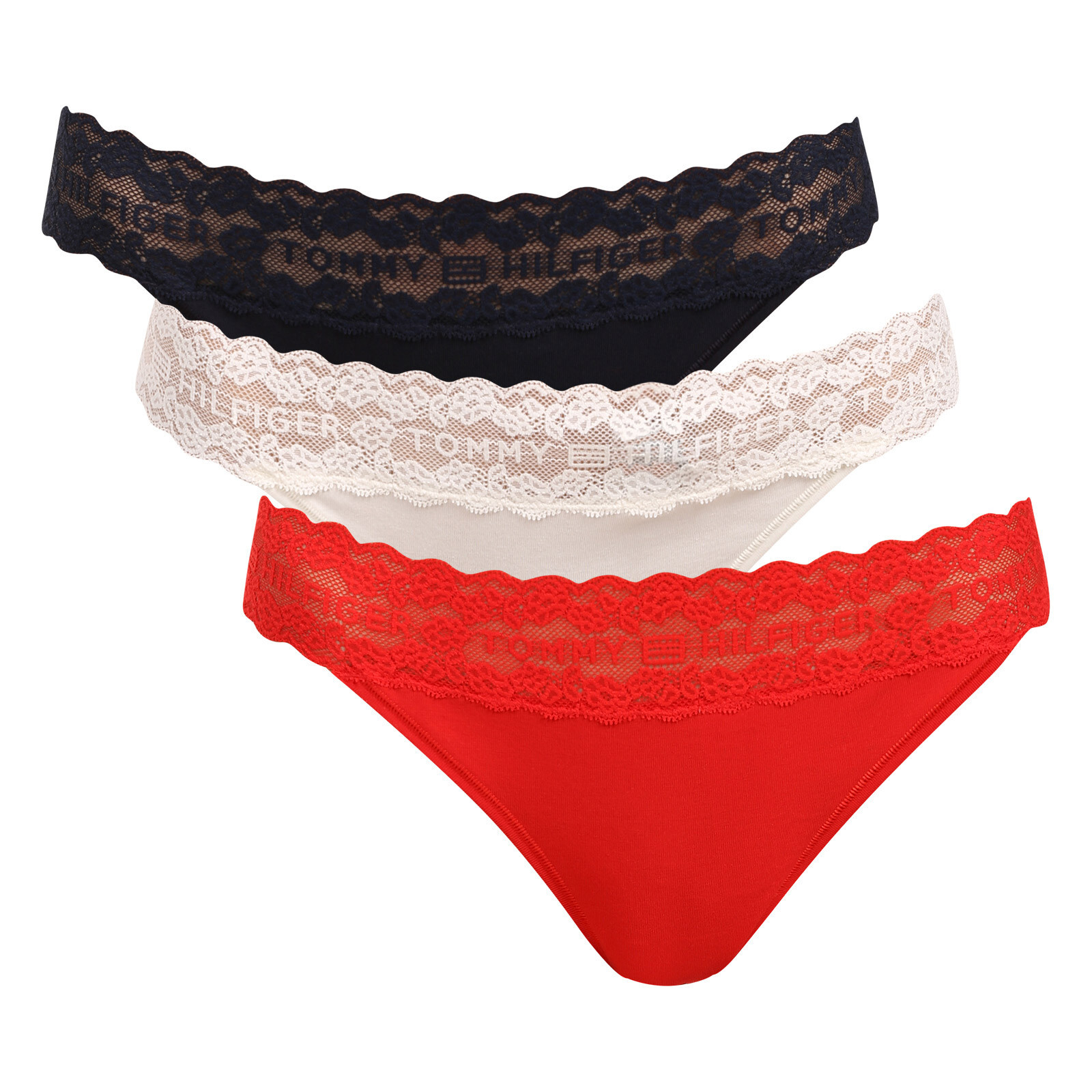 Poškozený obal - 3PACK dámská tanga Tommy Hilfiger vícebarevná (UW0UW06337 0WE) M