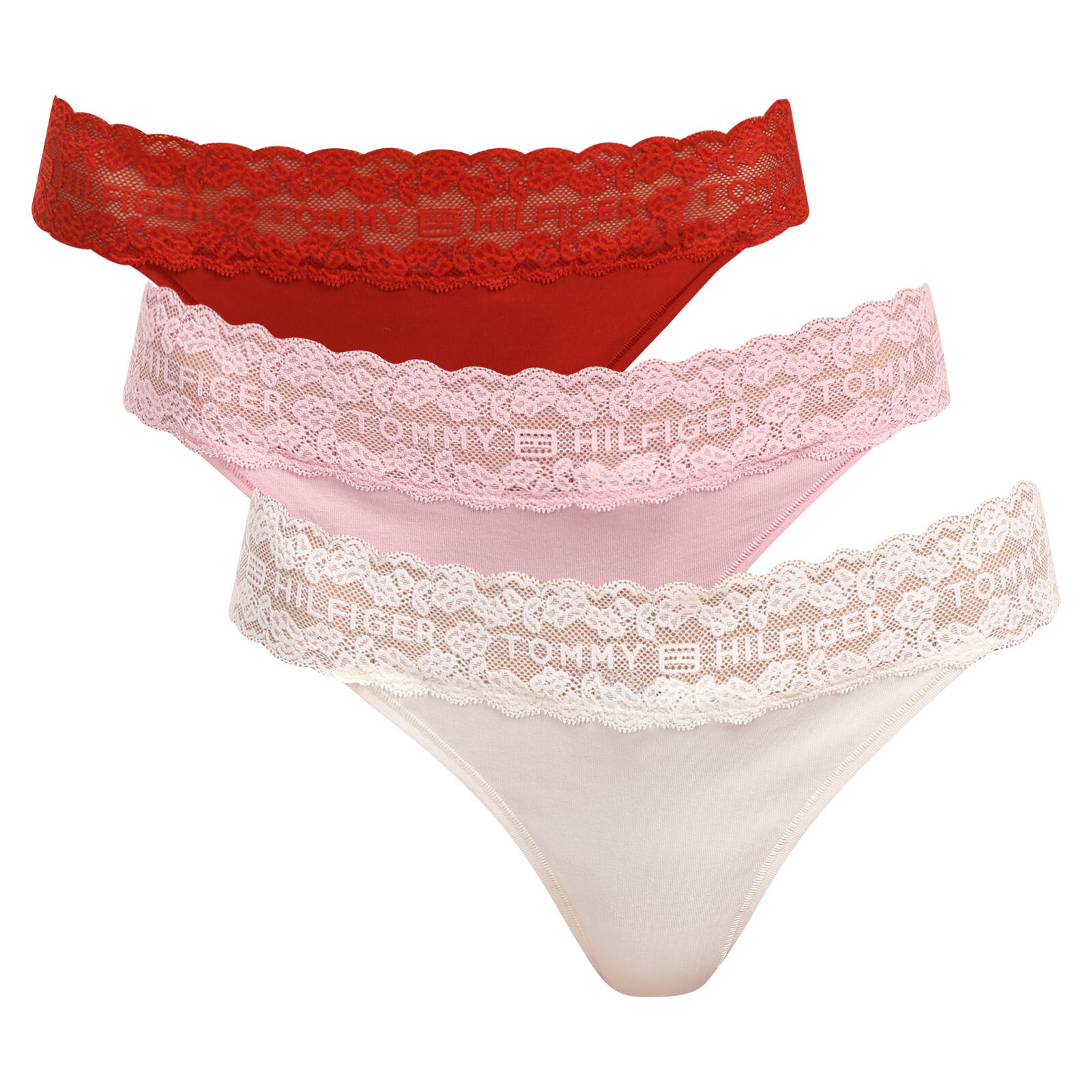 Poškozený obal - 3PACK dámská tanga Tommy Hilfiger vícebarevná (UW0UW06337 0VO) L
