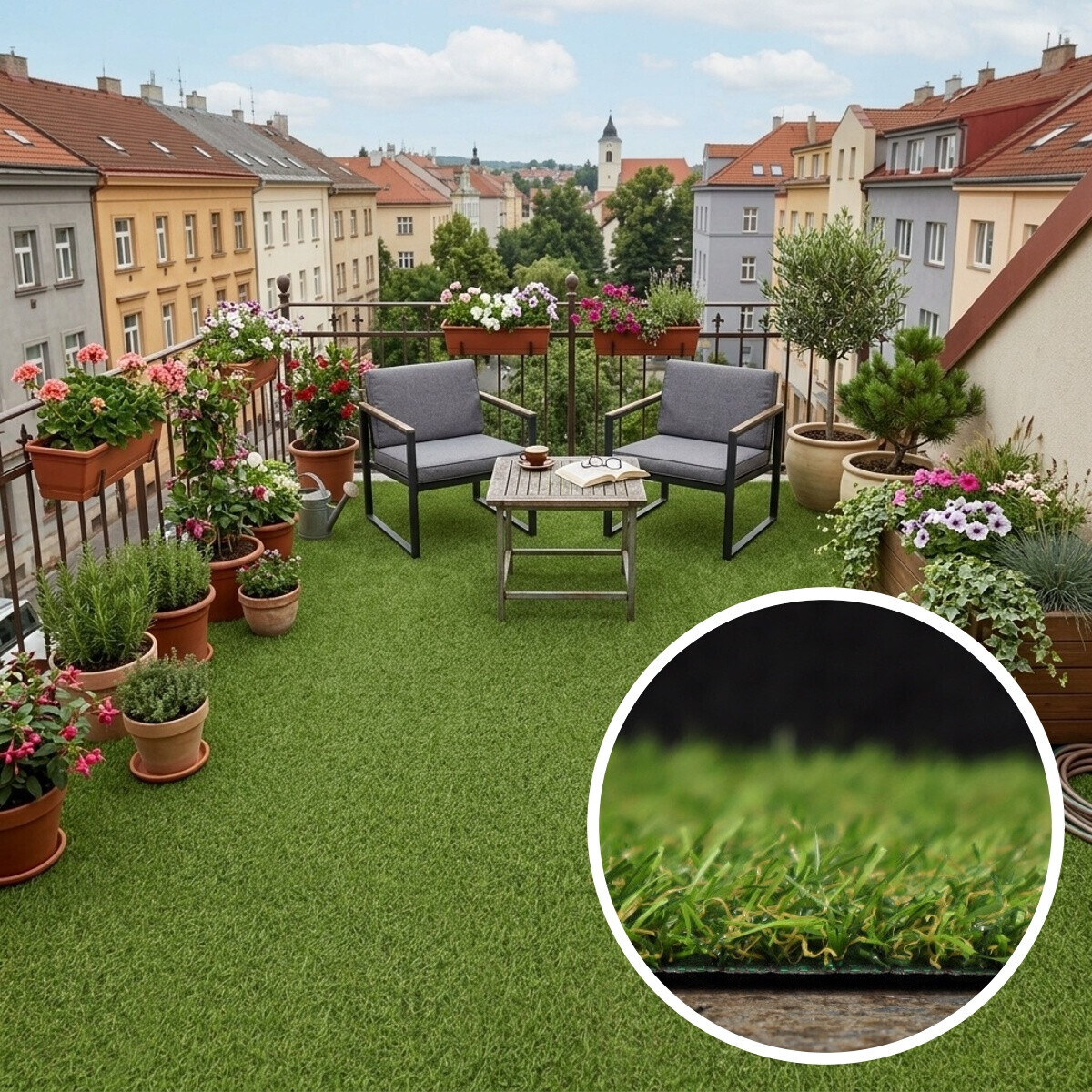AKCE: 120x470 cm Umělá tráva Robina New, zelená, exteriér, Betap