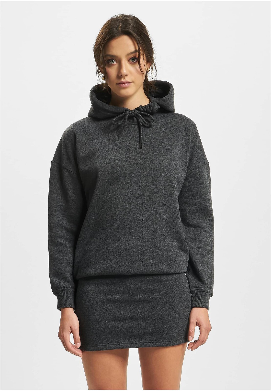 Dámské mikinové šaty Cropped Hoody šedá