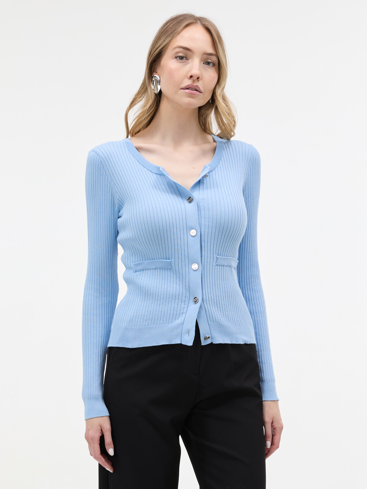 Světle modrý dámský cardigan ORSAY