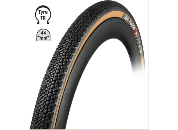 Tufo Thundero HD gravel plášť 700x44C kevlar černá/béžová rozměr 44-622 (700x44C)