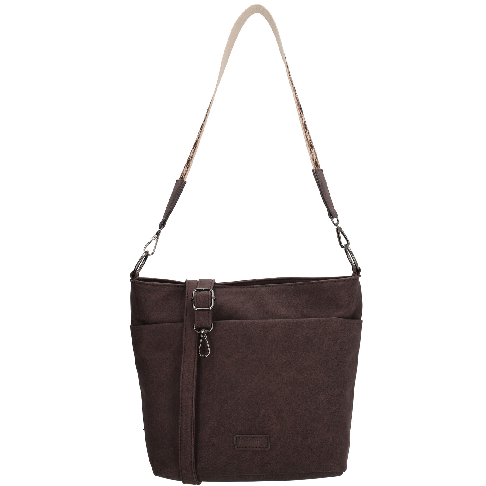 Dámská shopper taška Beagles Malaga - tmavě hnědá