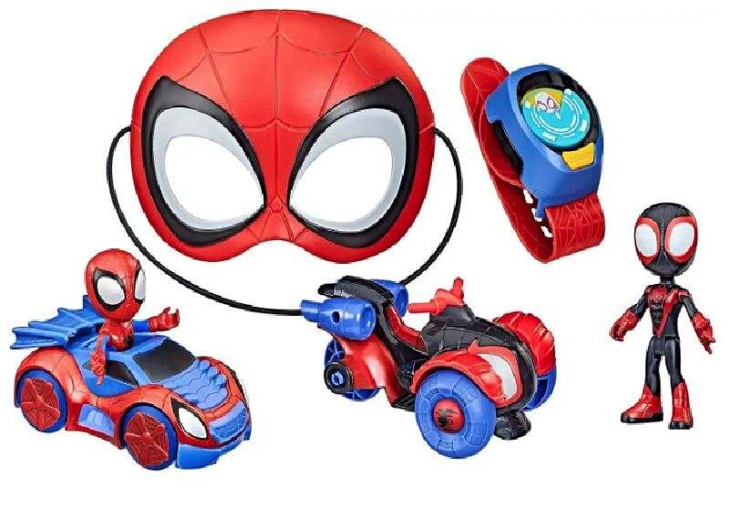 Hasbro Spidey a jeho úžasní přátelé – sada s vozidly a maskou F6691