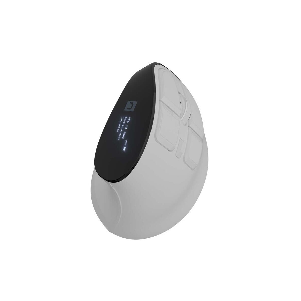 Vertikální bezdrátová myš Natec EUPHONIE PRO/Vertikální/Blue Sense/Pro praváky/4 000 DPI/USB+BT/Bílá NMY-2378